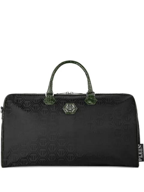 Philipp Plein nylon weekend bag monogram Black FAEAMBA1468PNY011N