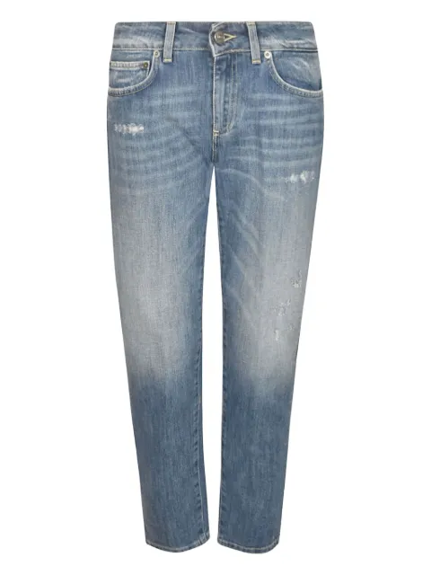 DONDUP distressed logo-patch jeans Blue DP618DS0107GV1