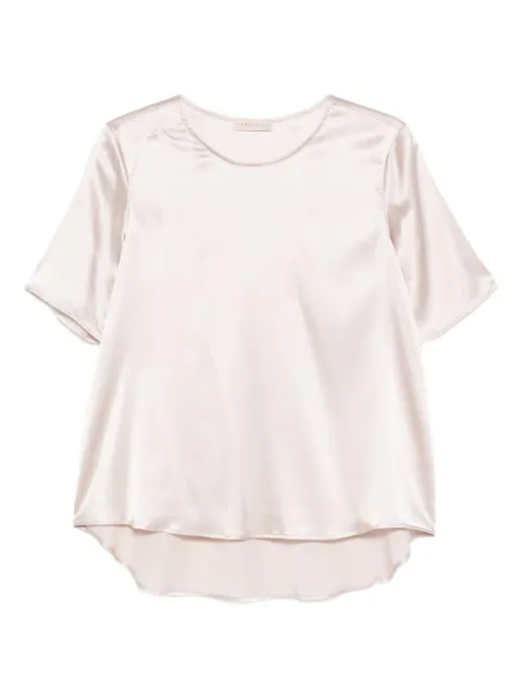 Purotatto short-sleeve round-neck blouse Neutrals SS240281604