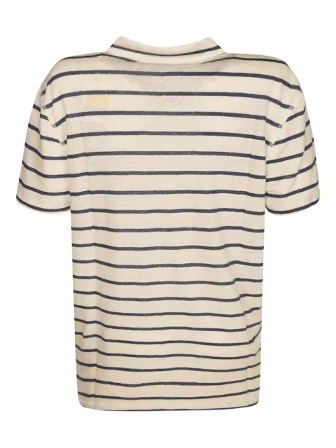 Majestic Filatures striped polo shirt Neutrals S24M389HPO090003