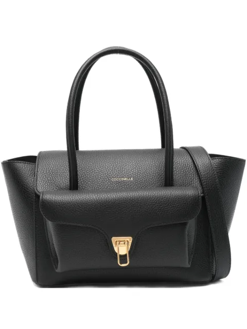 Coccinelle medium Double Beat leather tote bag Black E1T8A180201