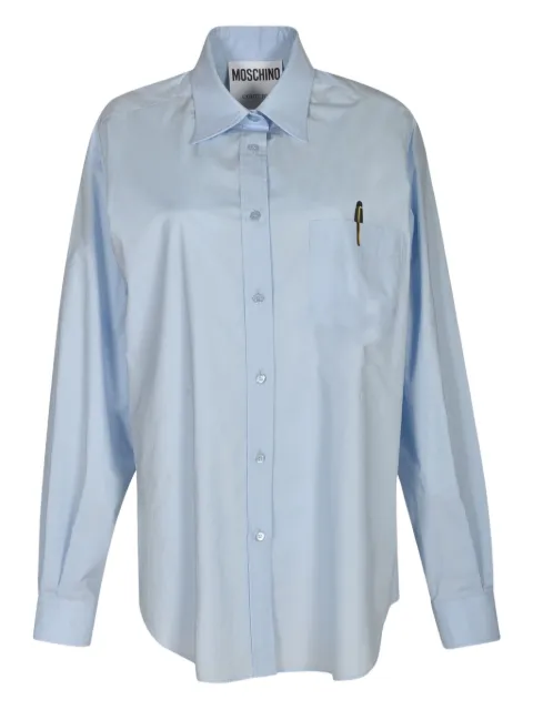 Moschino pen-print shirt Blue V020405314293