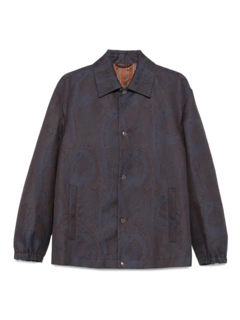 ETRO paisley-pattern coach shirt jacket Blue MRBA007499TJEC2