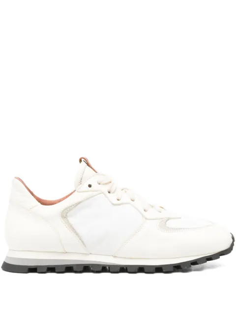 ELIA MAURIZI Claudia leather panelled sneakers Neutrals CLAUDIA