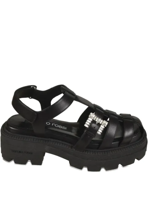 Sergio Rossi Twenty crystal-embellished platform sandals Black B09940MNAN071000470
