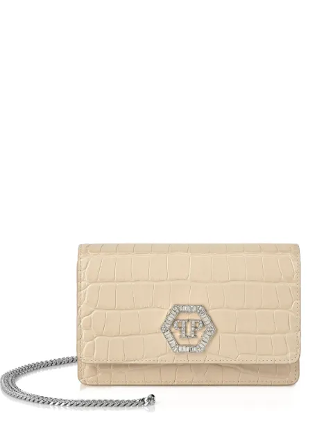 Philipp Plein Hexagon bag cocco crystal Neutrals FAEAWBA2119PLE010N