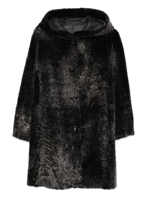Manzoni 24 hooded sheepskin coat Grey 25M1592RS35N