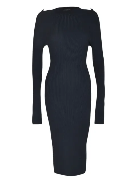 DONDUP ribbed buttoned-cuff dress Black DA422M00937002999