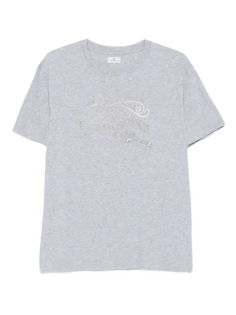 ETRO embellished bird t-shirt Grey MRMA0002AK982