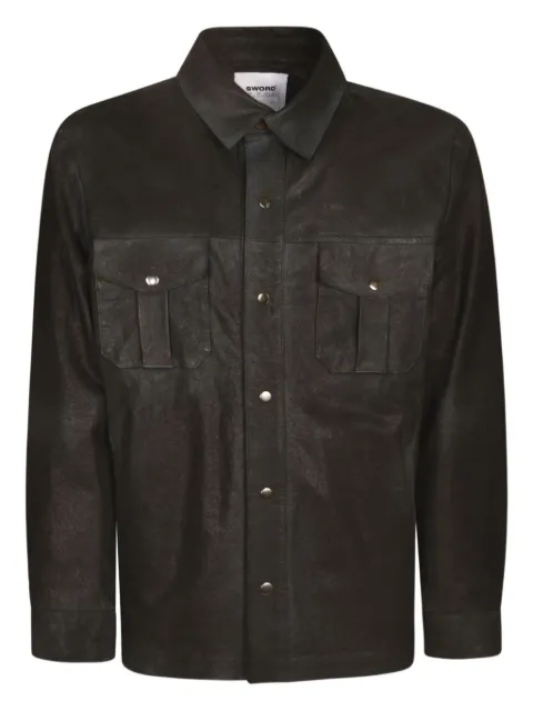 Sword button-fastening flap-pocket shirt jacket Black SE241833PRCPR01A