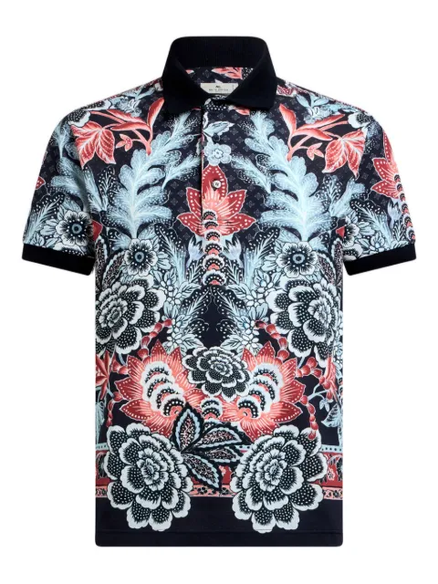ETRO floral-print polo shirt Blue MRMD0004AK951