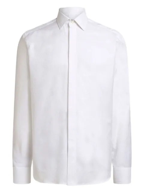 ETRO paisley jacquard long-sleeves shirt White MRIB002799TJ598