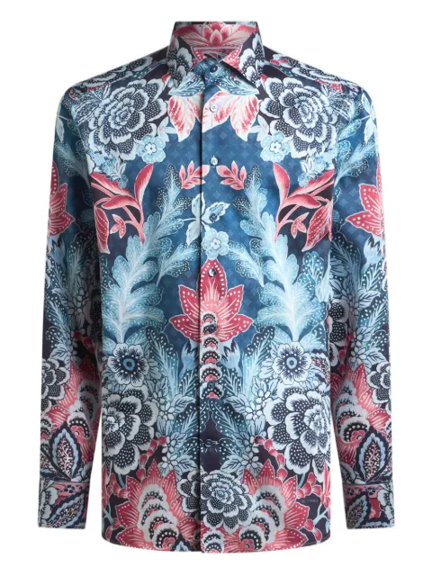 ETRO floral-print long-sleeves shirt Blue MRIB000199SP5F2