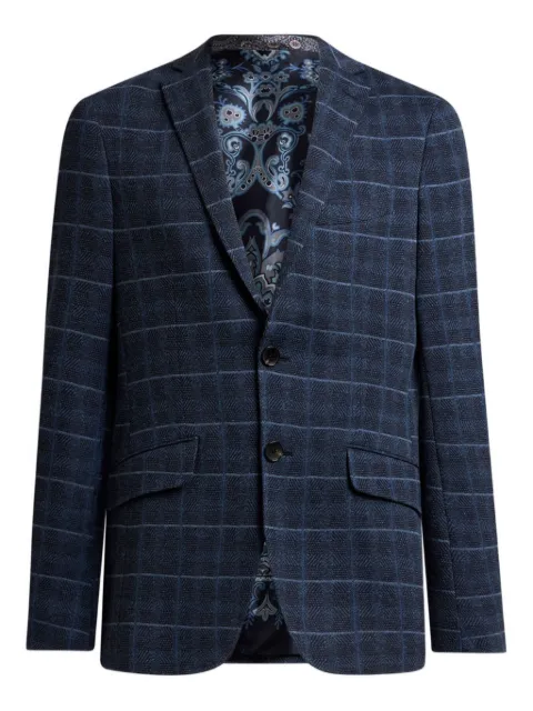 ETRO check-motif quilted jacket Blue MRCB000199JJE19