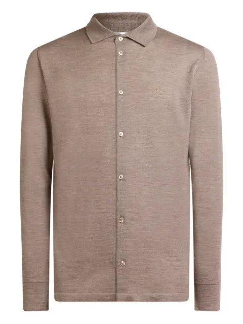 ETRO embroidered cashmere silk cardigan Brown MRKP0001AV792