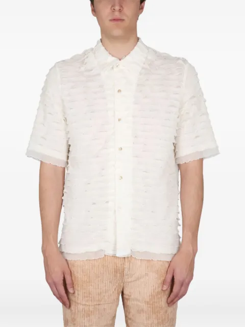 Séfr Noam ruffled shirt Neutrals SS23NOAMWHIEVEIL