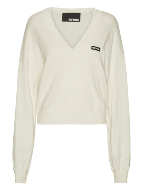 ROTATE BIRGER CHRISTENSEN v-neck sweater White 114309400