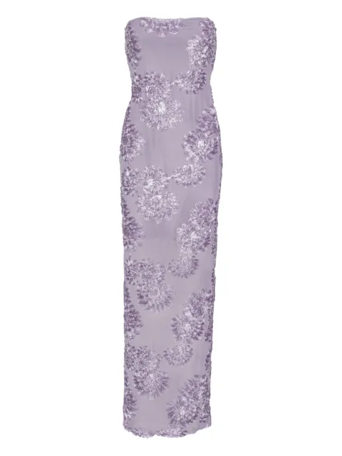 ROTATE BIRGER CHRISTENSEN floral-mesh maxi dress Purple 1142161429