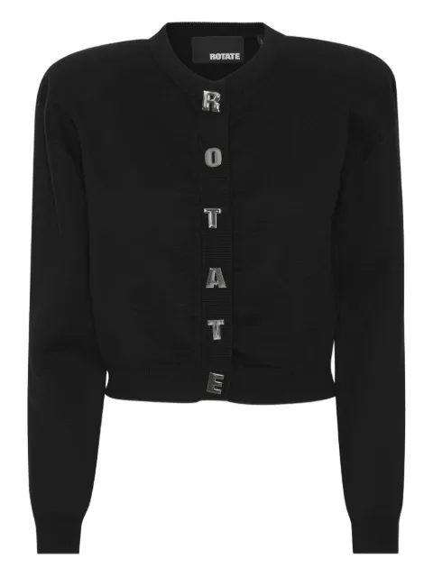 ROTATE BIRGER CHRISTENSEN padded-shoulder button cardigan Black 115066100