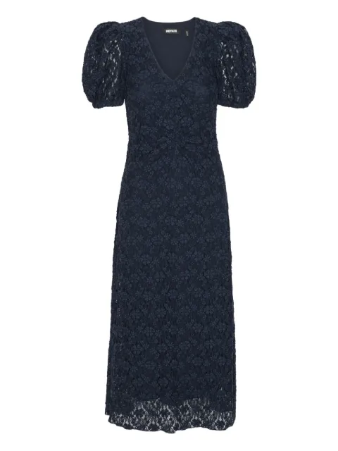 ROTATE BIRGER CHRISTENSEN puff-sleeve lace midi dress Blue 1145071725