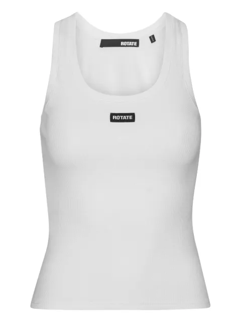 ROTATE BIRGER CHRISTENSEN ribbed scoop-neck tank top White 114753400