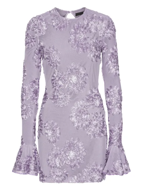 ROTATE BIRGER CHRISTENSEN floral mesh dress Purple 1142181429