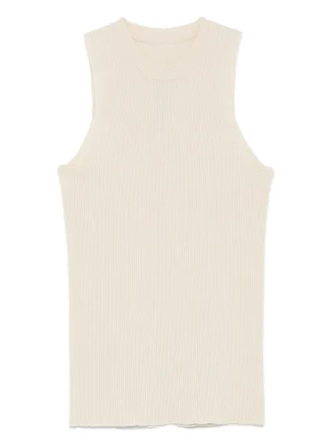 Rick Owens ribbed sleeveless top Neutrals RP02E4635RIBM