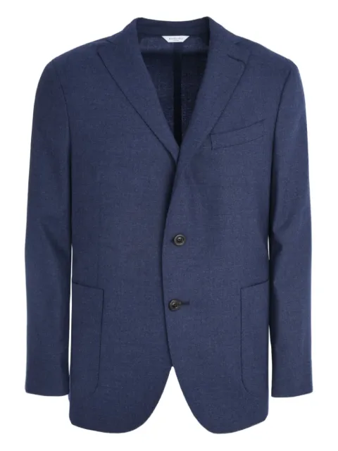 Boglioli three-button patch-pocket jacket Blue N1302EFA0128
