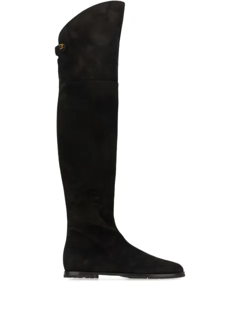 Maison Skorpios Stefania leather over-the-knee boots Black STEFANIAMALAGABLACK