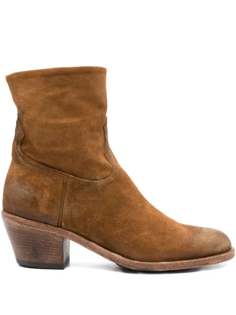 KING TARTUFOLI 60mm metallic-toe zip-up boots Brown 8186