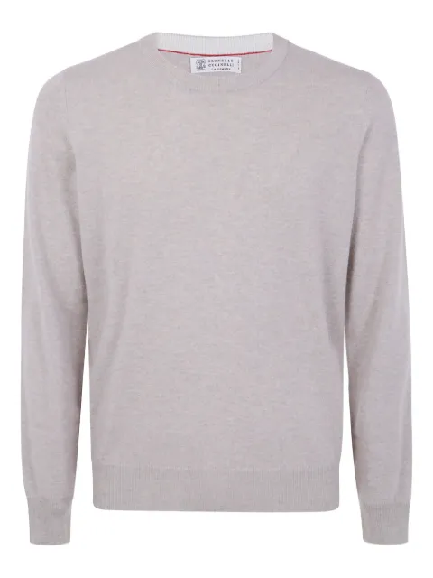 Brunello Cucinelli crew-neck sweater Neutrals M2200100097CTO75