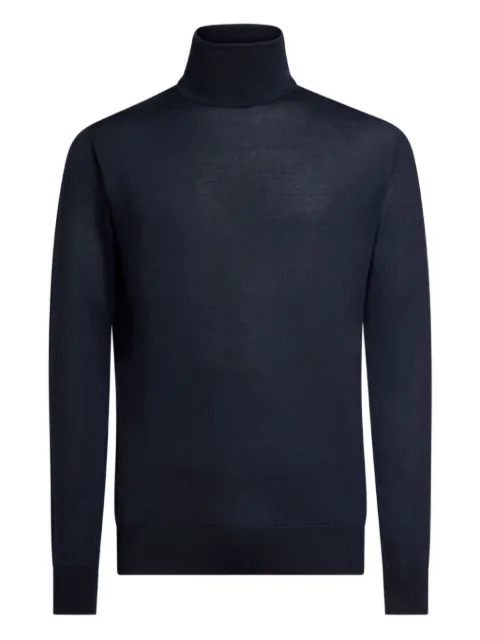 ETRO virgin wool turtleneck sweater Blue MRKF0067AW009