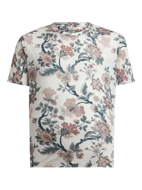 ETRO floral-print T-shirt Neutrals MRMA0002AK946
