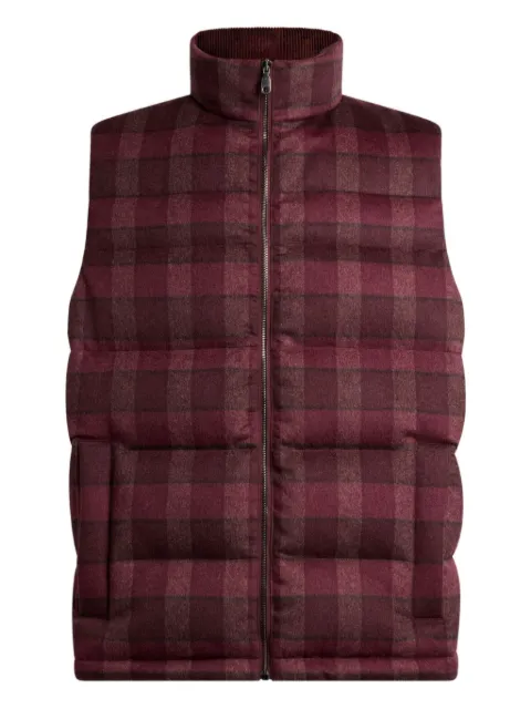 ETRO check quilted gilet Red MRBB001199TQB78
