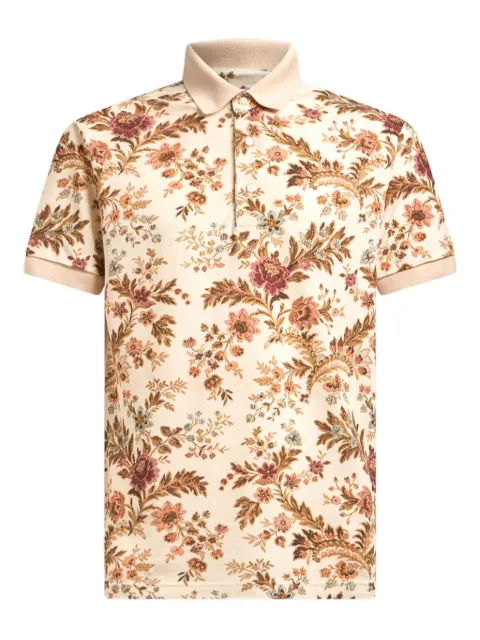 ETRO floral-print polo shirt Neutrals MRMD0004AK933