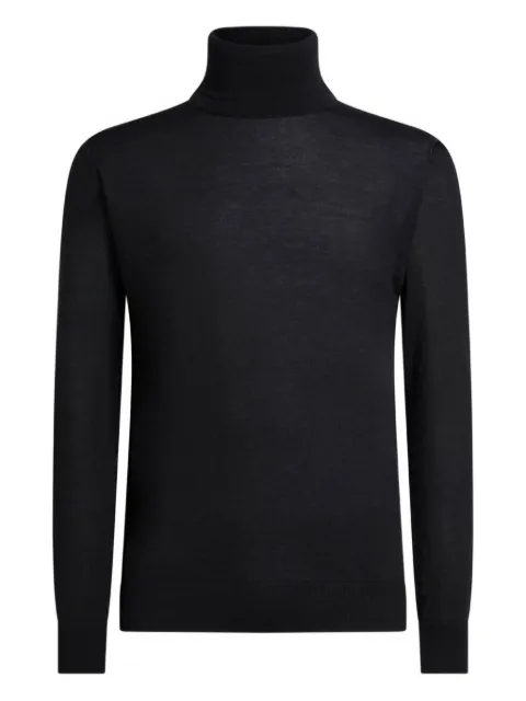 ETRO cashmere silk turtleneck sweater Black MRKF0067AW009