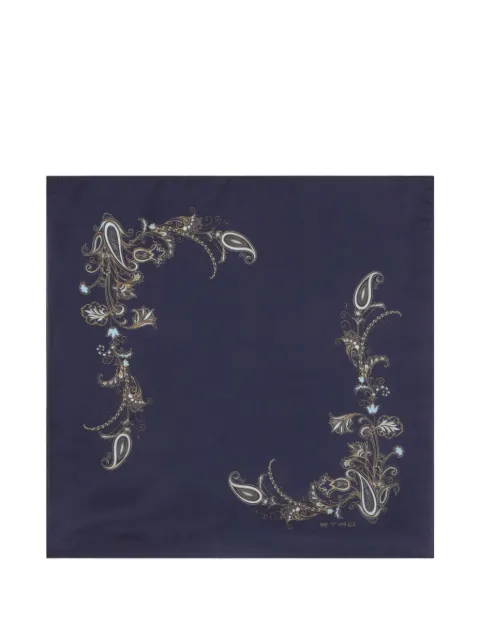 ETRO paisley-print pocket square Blue MAUA0004AKC15