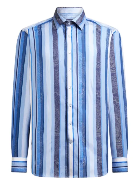 ETRO striped-pattern shirt Blue MRIB000199TJ591