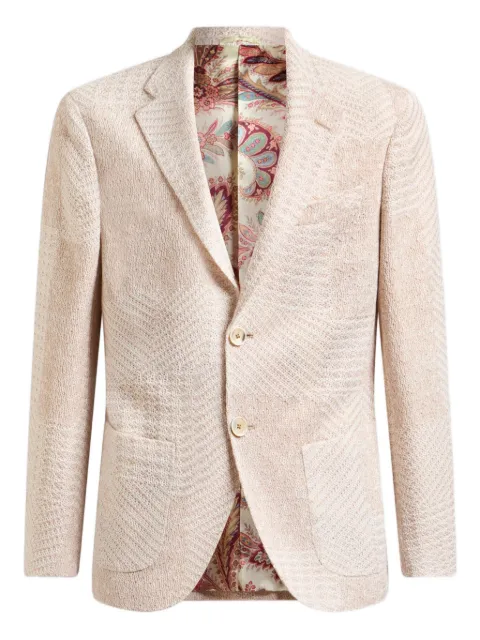 ETRO herringbone-pattern blazer Neutrals MRCA005499JKB05