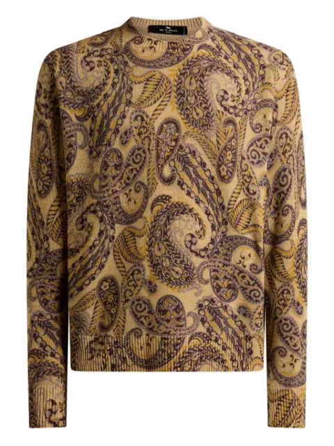 ETRO paisley-print wool sweater Neutrals MRKF0096AKC88