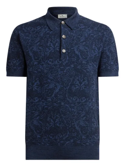 ETRO paisley-pattern polo shirt Blue MRKF0004AQ195S9831