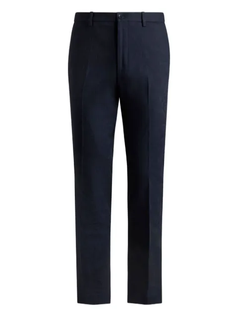 ETRO paisley-jacquard tailored trousers Blue MREA000599TJ5A6