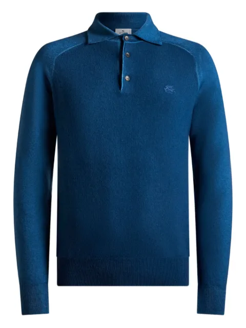 ETRO Pegaso-motif polo shirt Blue MRKF0070AV738