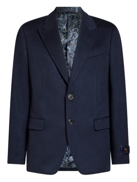 ETRO paisley-lined cashmere blazer Blue MRCA005999TU2K3