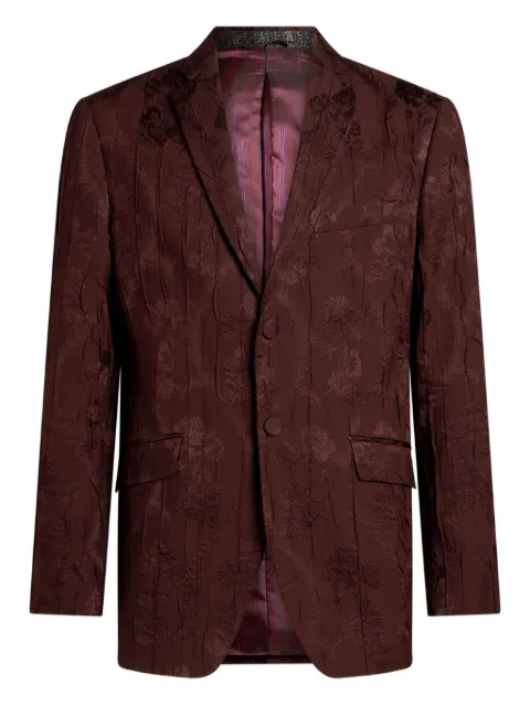 ETRO pleated floral-pattern jacket Red MRCA006099LJB01
