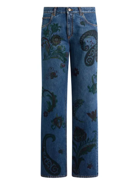 ETRO paisley print jeans Blue MRNB0026AD317