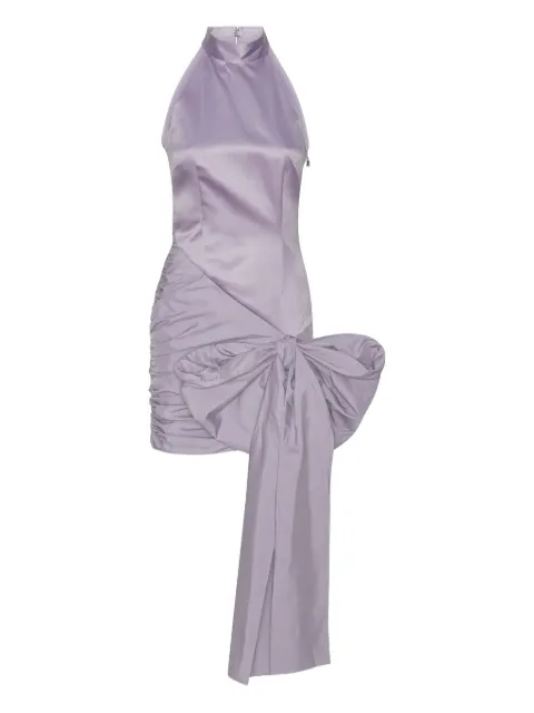 ROTATE BIRGER CHRISTENSEN halterneck bow-detail mini dress Purple 1145191429