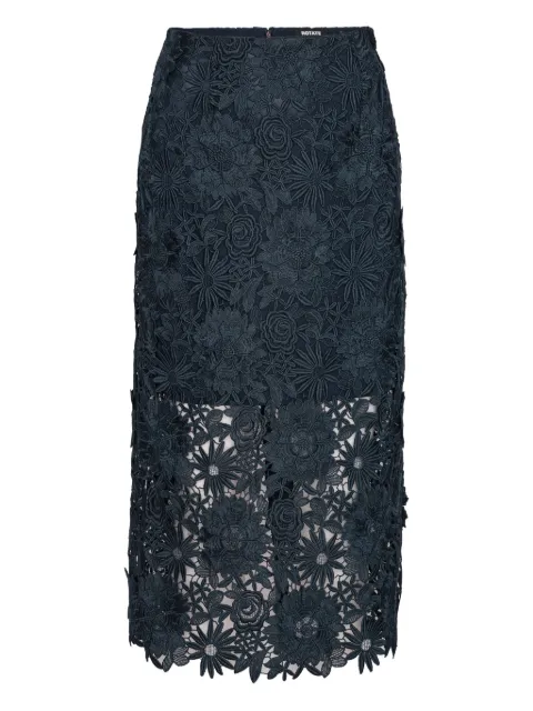ROTATE BIRGER CHRISTENSEN floral-lace midi skirt Blue 1150341725