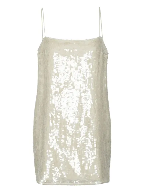 ROTATE BIRGER CHRISTENSEN sequin-embellished mini dress Neutrals 114888857
