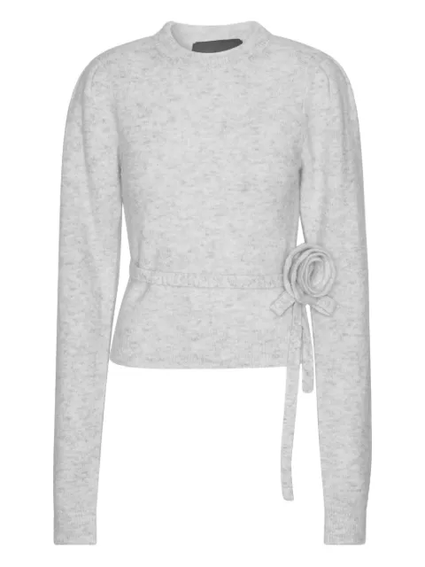 ROTATE BIRGER CHRISTENSEN rose-embellished sweater Grey 1142772344